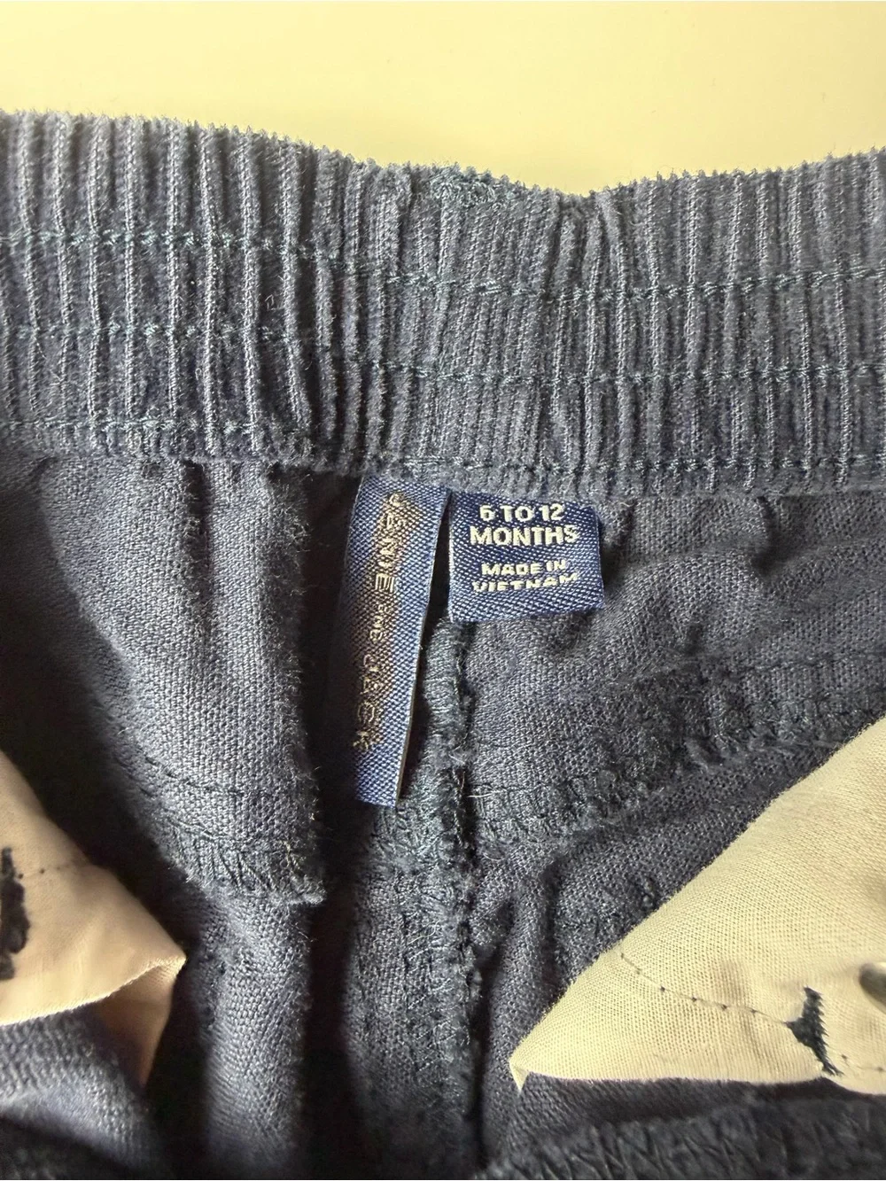 Janie and Jack Baby Christmas Corduroy Pants 6-12M Embroidered Navy